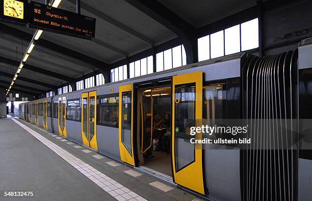 Germany Berlin Mitte - BVG is testing new colours for the subway trains