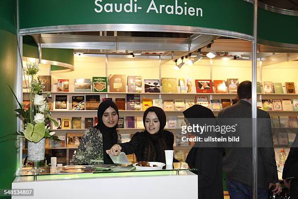 Germany Saxony Leipzig - Leipzig Book Fair, stand of Saudi Arabia -