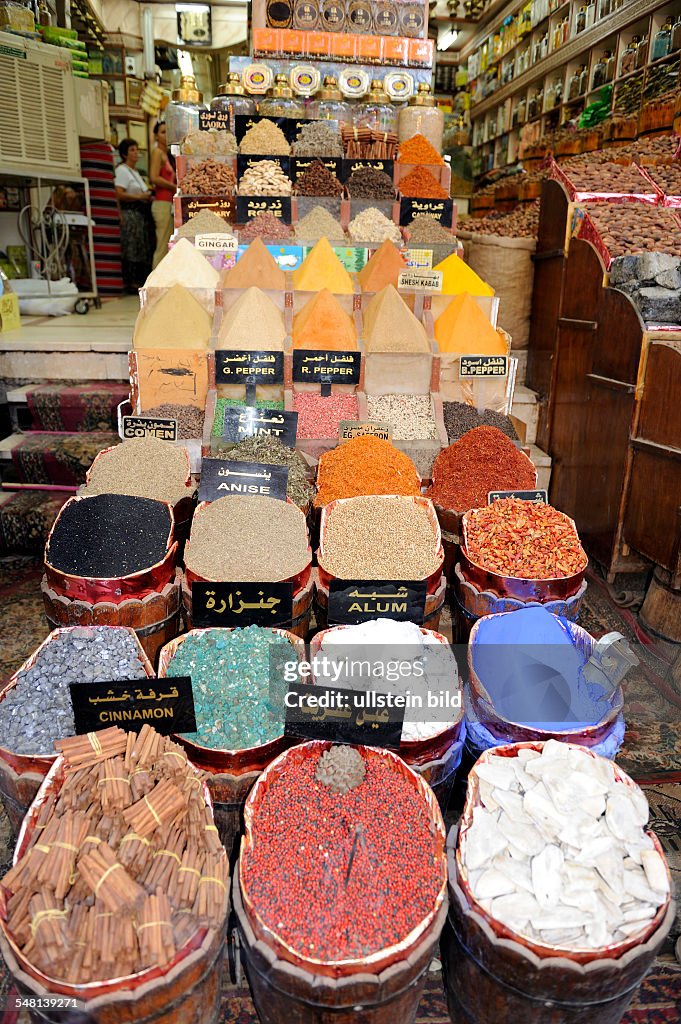 Egypt Upper Egypt Aswan - spices in the bazar Sharia es-Suq in the old town