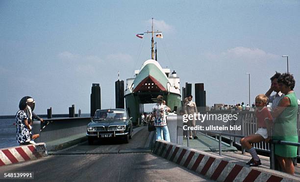 Germany Lower Saxony Cuxhaven - car ferry - 1973