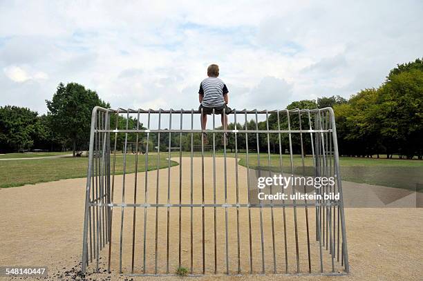 Boy on the football area -