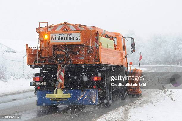 Germany Saarland - winter services, snow removing vehicle