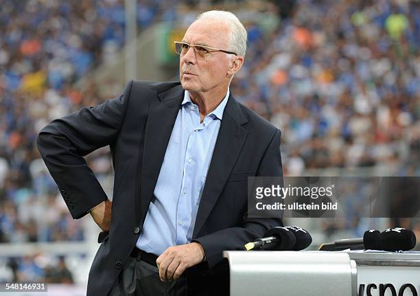 Beckenbauer, Franz - Chairman Supervisory Board Bayern Munich, Germany - analysing for pay-TV station Sky Sport