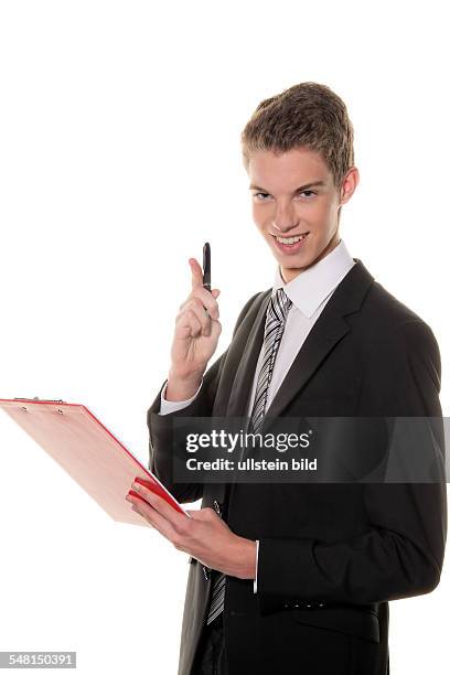 Young man with clipboard - 2010