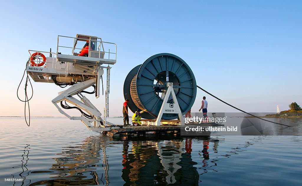 Germany Mecklenburg-Western Pomerania Baltic Sea - undersea cable to Hiddensee island
