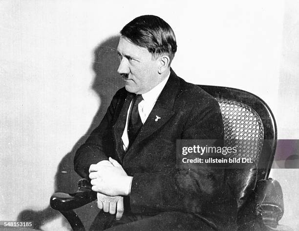 Adolf Hitler *20.04.1889-+ Politician, Nazi Party, Germany - portrait in profile - 1932 - Photographer: James E. Abbe - Vintage property of ullstein...