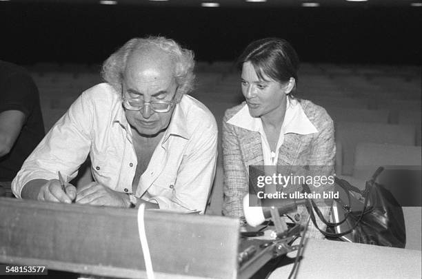 Noelte, Rudolf - Director, Germany - and his wife Cordula Trantow at the Hamburg Thalia Theater during a rehearsal