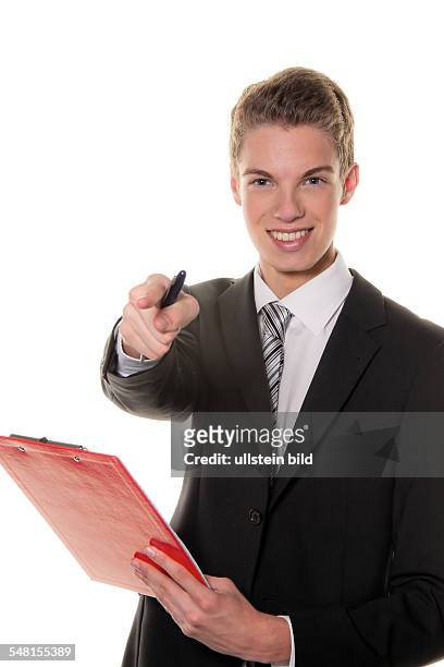 Young man with clipboard - 2010