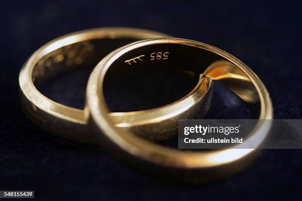 Golden wedding rings