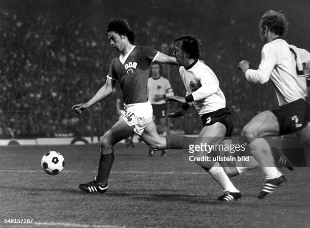 World Cup in Germany Juergen Sparwasser * Football player, East Germany First round, Group 1 in Hamburg: West Germany 0 - 1 East Germany - Sparwasser...