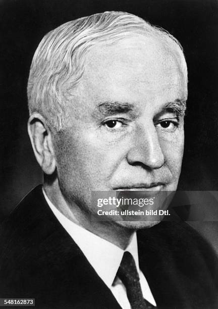 Hull, Cordell *02.10.1871-+ Jurist, Politiker, USA Aussenminister USA 1933-1944 Portrait - 1952