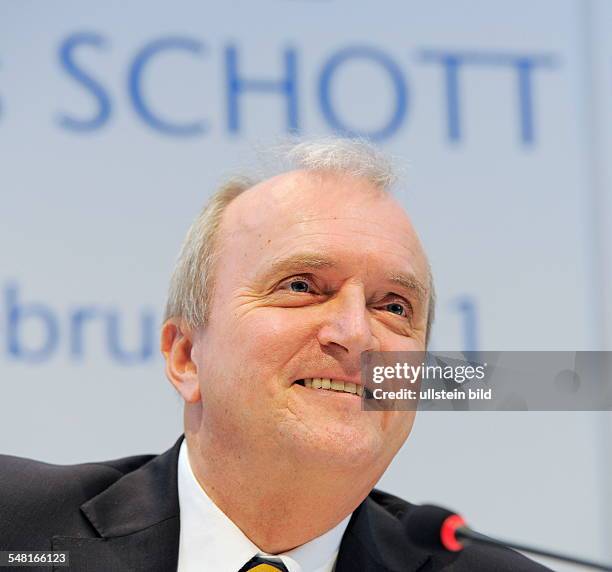 Ungeheuer, Udo - CEO of the Schott AG, Germany - during press briefing on annual results in St. Gallen, Switzerland