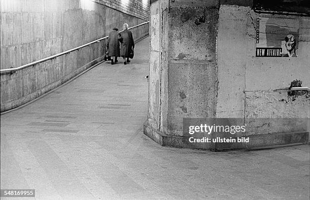 German Democratic Republic Bezirk Berlin East Berlin - pedestrians tunnel of underground railway station Lichtenberg