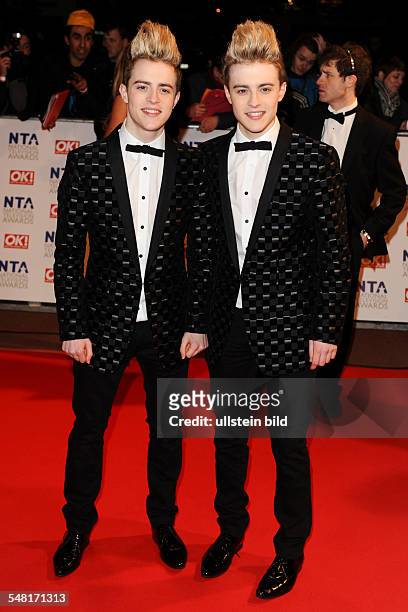 Jedward - Band, Popmusik, Ireland - John and Edward Grimes during award National TV Awards in London, UK -