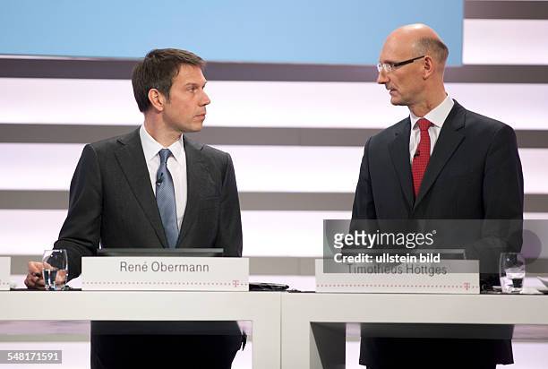 Obermann, Rene - CEO Deutsche Telekom AG, Germany - and Timotheus Hoettges