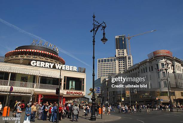 Germany Berlin Charlottenburg - Cafe Kranzler and Gerry Weber fashion store at Kurfuerstendamm / Joachimstaler Strasse