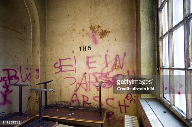 Germany Berlin Pankow - Shabby class room at the Bornholm primary school -