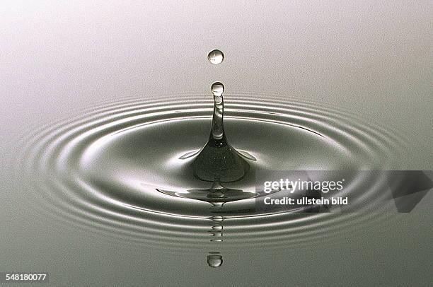 Wassertropfen faellt ins Wasser - 2000