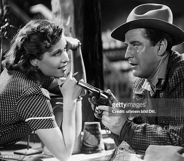 Soehnker, Hans *-+ Schauspieler, D - mit Hilde Janssen in dem Film "Gold in New Frisco", Regie: Paul Verhoeven, D - 1939
