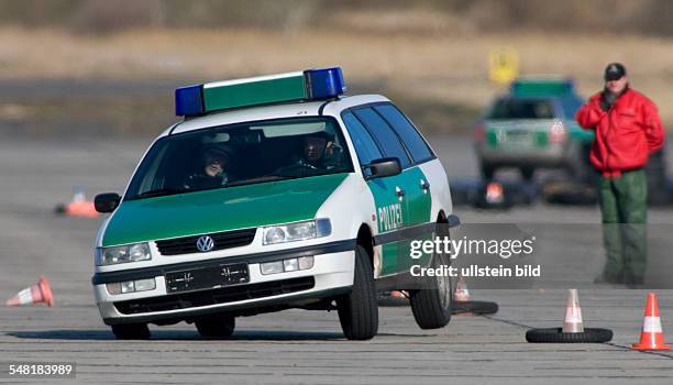Germany - Mecklenburg-Western Pomerania - Peenemuende: driver safety training for the SEK of the police of Mecklenburg-Western Pomerania