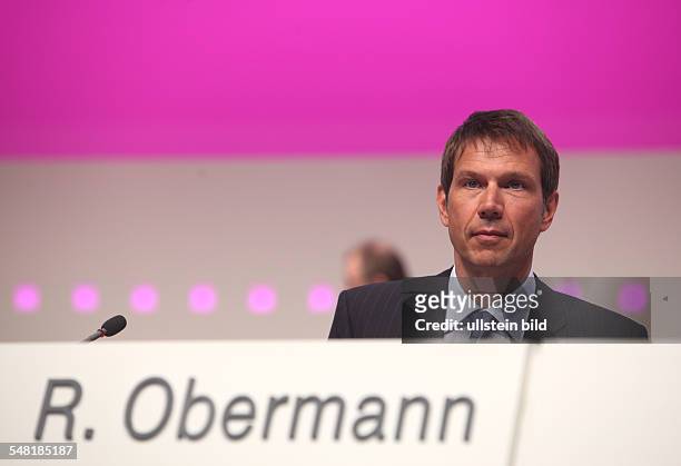 Obermann, Rene - CEO Deutsche Telekom AG, Germany - at the general business meeting in Cologne