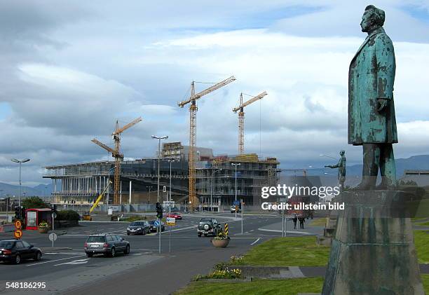 Iceland Reykjavik Reykjavik - building lot of the congress center at the harbour