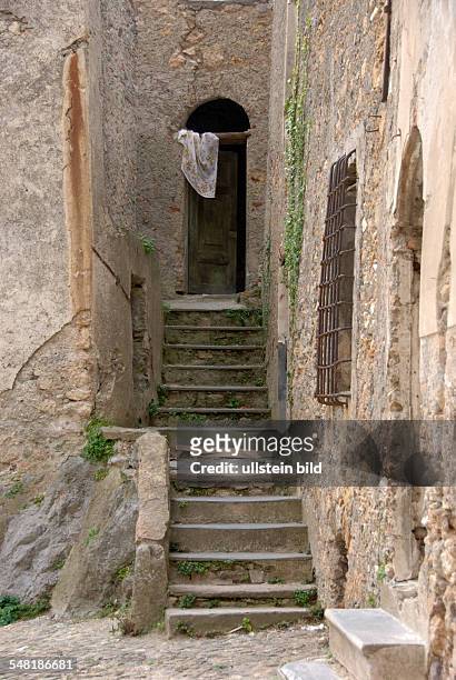 Italy Liguria - abandoned houses, ruins of the village Balestrino - November 2009