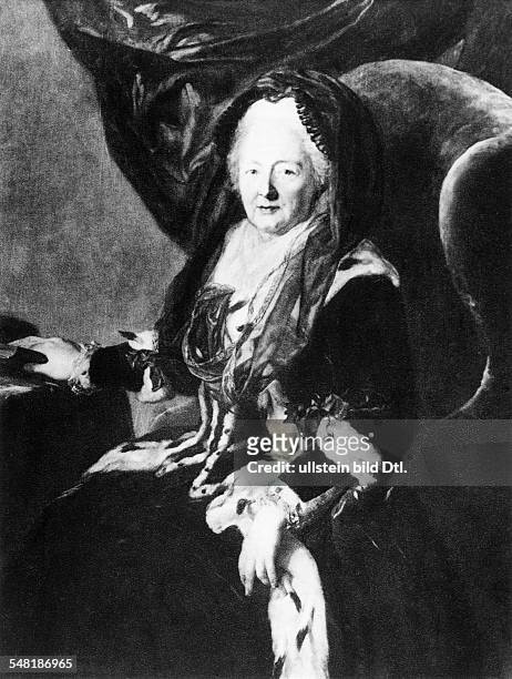 König von Preussen 1740 - 1786 - Königin Elisabeth Christine Gemahlin Friedrichs II., geb. Prinzessin von Braunschweig-Bevern. Gemälde