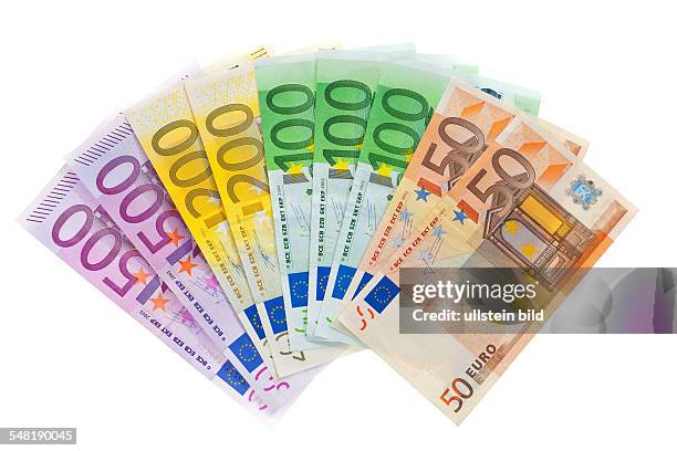 Euro banknotes