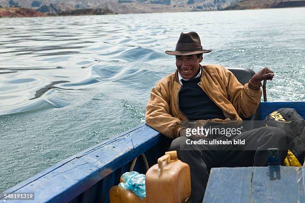 Peru - boat trip in the northern part of lake Titicaca