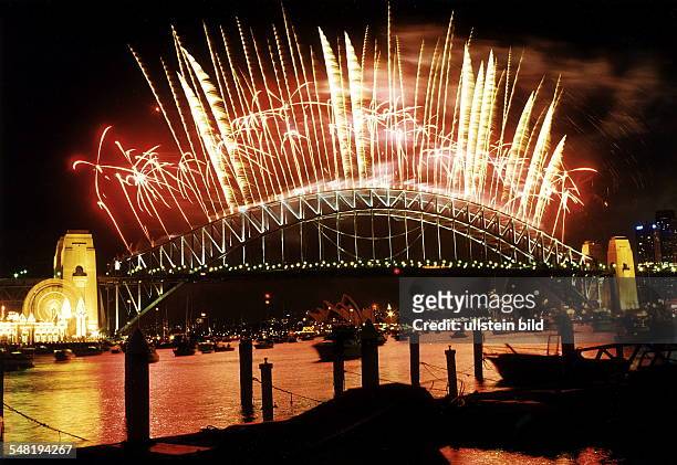 Australia, Sydney. New Year's Eve at the harbour. /