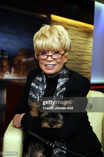 Steeger, Ingrid - Actress, Germany - with dog