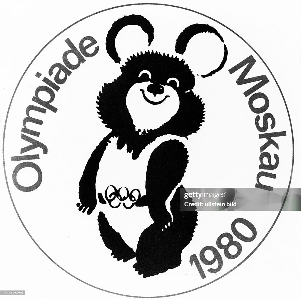 Das Emblem mit dem Bären und Maskottchen 'Mischa' - 1980 News Photo - Getty Images Das Emblem mit dem Bären und Maskottchen 'Mischa' - 1980 News Photo - Getty Images