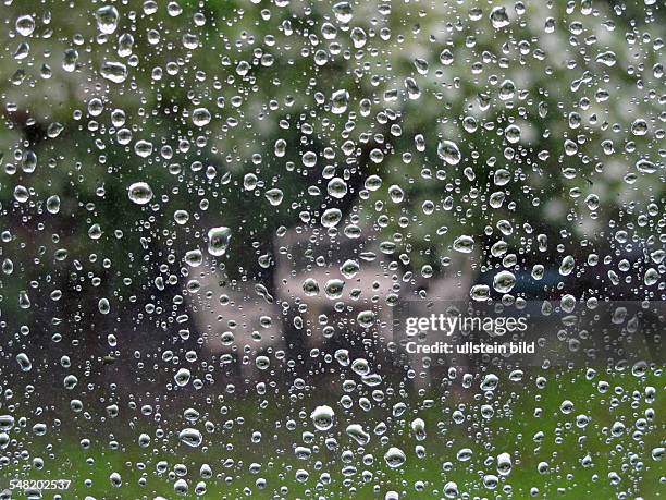 Rain drops at a window