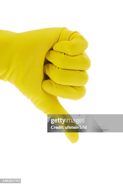 Yellow rubber glove