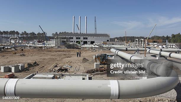 Germany Mecklenburg-Western Pomerania Lubmin - construction of the Nord Stream gas pipeline