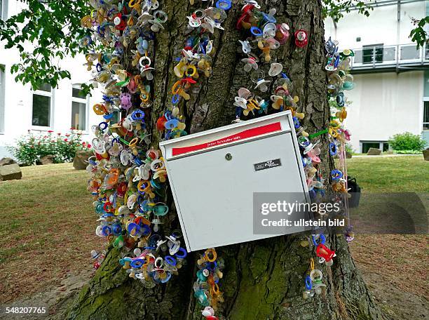 Germany North Rhine-Westphalia Bonn - 'soother tree', children can give of their soother, for a soother the NUK company is donating 1 Euro for the...