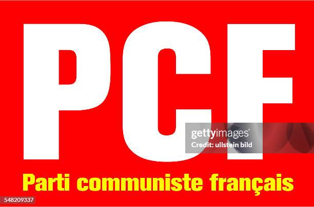 Logo of the French communist party PCF - Parti communiste francais