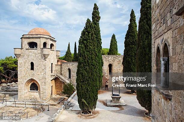 filerimos monastery - rhodes stockfoto's en -beelden