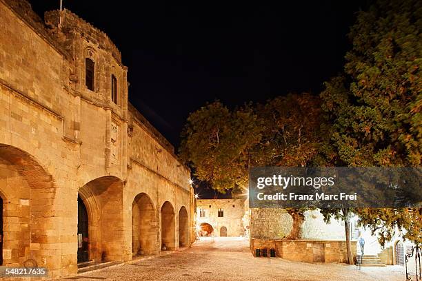 archiological museum, old town, rhodes town - rhodes old town stock pictures, royalty-free photos & images