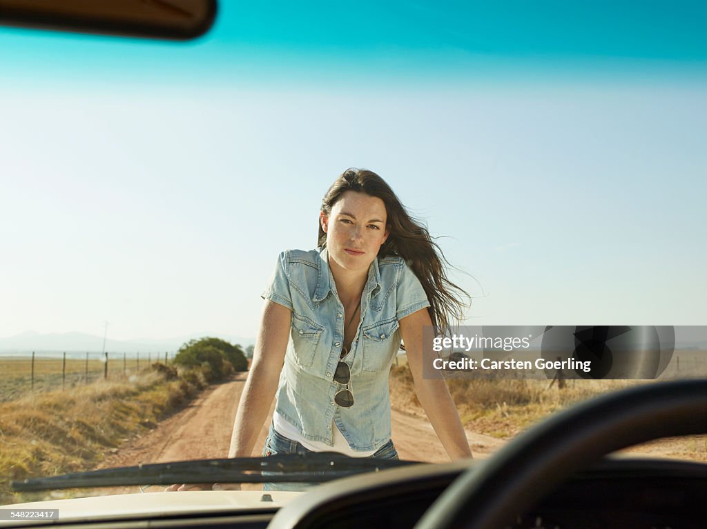 Young couple on a roadtrip