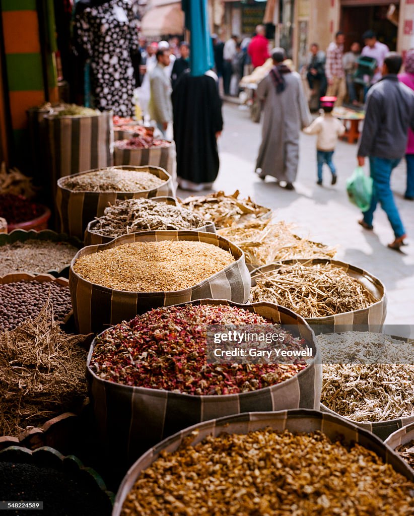 Spices in Khan El-Khalili Bazaar