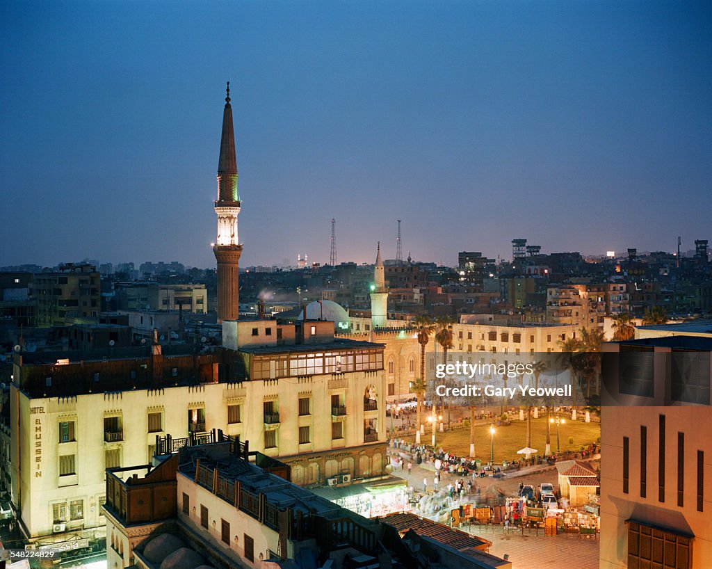 Cairo cityscape at dusk