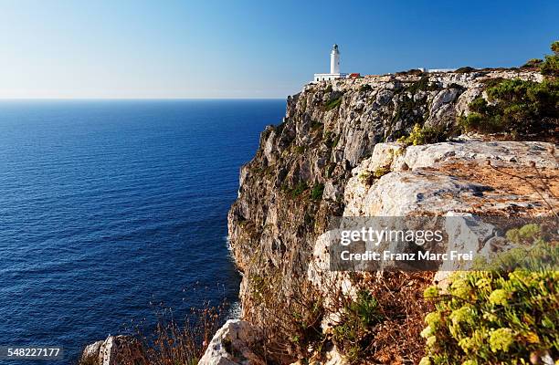 far de la mola lighthouse - formentera stock pictures, royalty-free photos & images