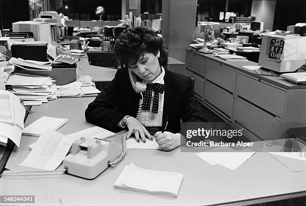 Marilyn Neckes, a stockbroker for L.F. Rothschild in New York City, May 1984. She previously worked as a television producer.