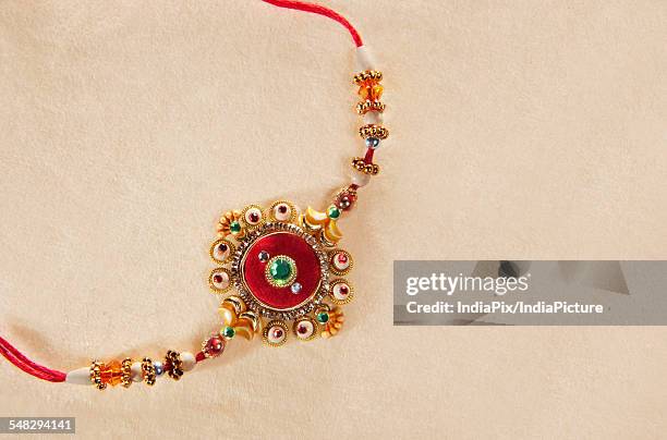 close-up of rakhi - raksha bandhan fotografías e imágenes de stock