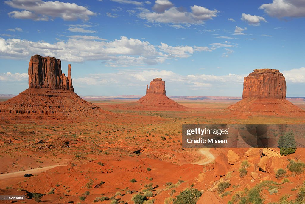 The Mittens and Merrick Butte, Monument Valley, Arizona, America, USA