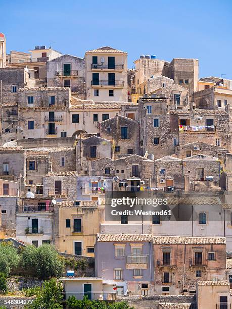 italy, sicily, modica, cityscape - modica sicily stock pictures, royalty-free photos & images