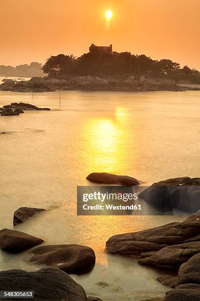 france, brittany, cote de granit rose - cotes d'armor bildbanksfoton och bilder