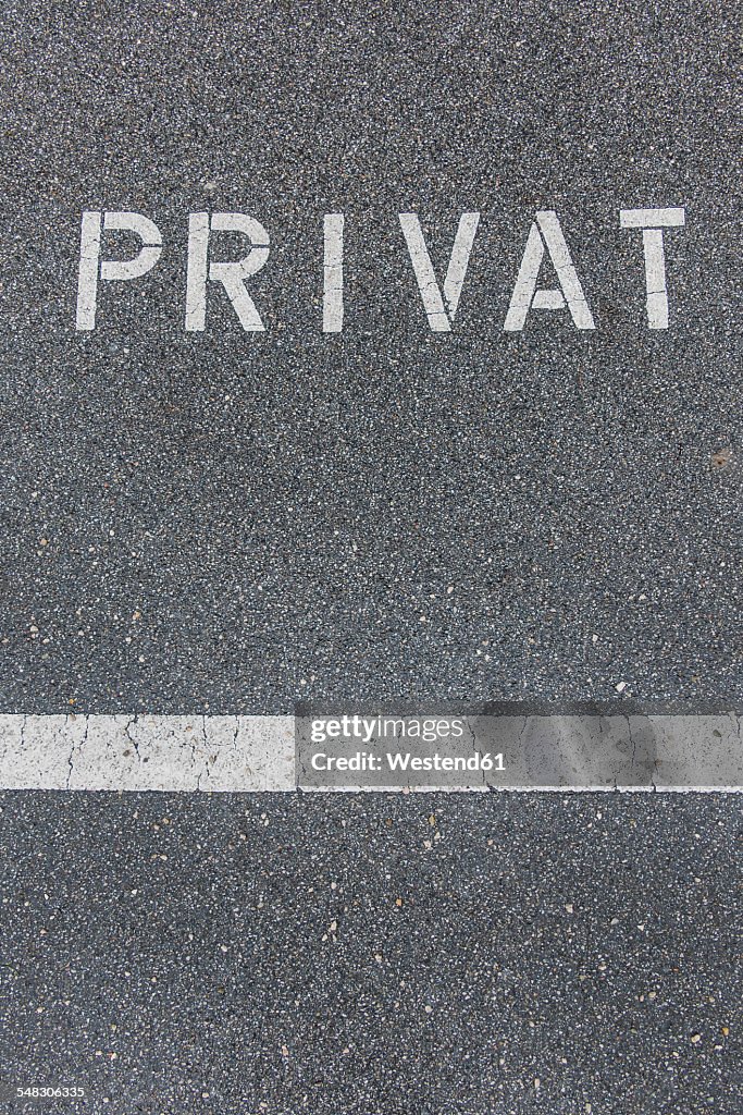 Private parking area